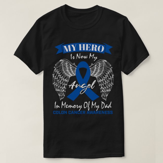 Camiseta Padre En Memoria De La Conciencia Sobre El Cáncer  (Diseño del anverso)