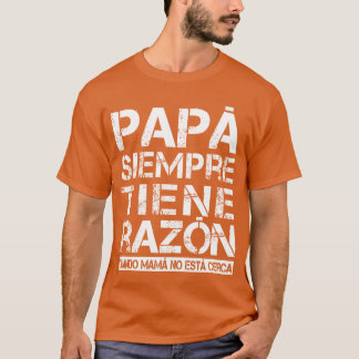 Camiseta Padre Español De La Familia Del Día Del Padre Hija