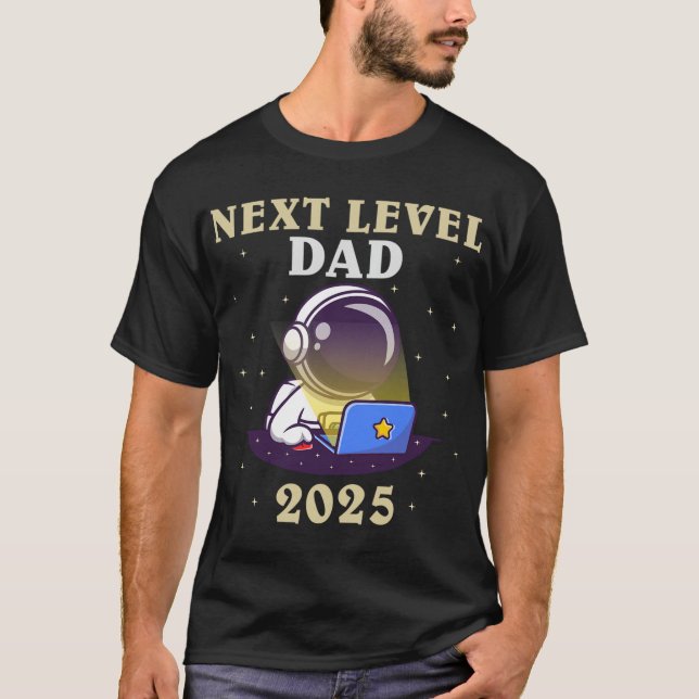 Camiseta Padre esperado NIVEL NEXTS PAPA 2025 Divertido pap (Anverso)