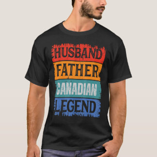 Camiseta Padre Esposo CANADIENSE Leyenda Orgullosa papá Ret