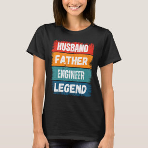 Camiseta Padre Esposo de la leyenda del INGENIERO Orgulloso
