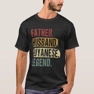 Camiseta Padre esposo guyanés leyenda de papá de Guyana pad