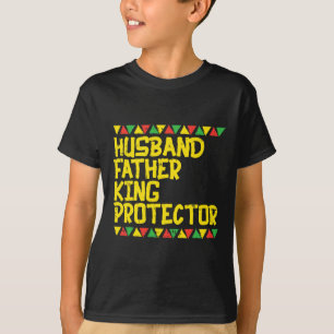 Camiseta Padre esposo Rey Protector Kente Negro Africano
