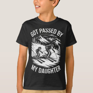 Camiseta Padre esquiador pasó por hija familia de esquí 