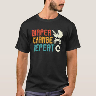 Camiseta Padre Expectante CAMBIO DE PAÑAL REPETICIÓN Divert
