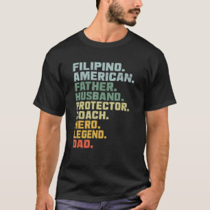 Camiseta Padre filipino-americano entrenador de protección 