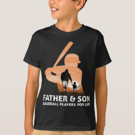 Camiseta Padre Ft Hijo Jugando Béisbol Juntos Regalo