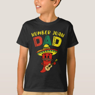 Camiseta Padre Funny Número Uno Juan Papa Hombres F Mexican