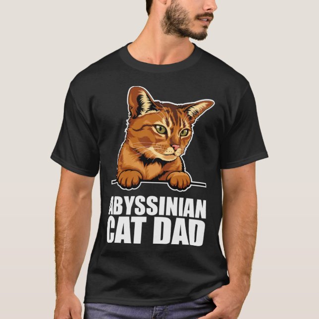 Camiseta padre gato abisinio (Anverso)
