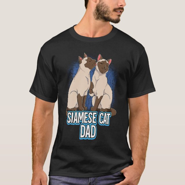 Camiseta Padre gato siamés (Anverso)