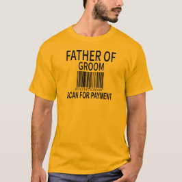 Camiseta Padre gracioso del código de barras de Groom