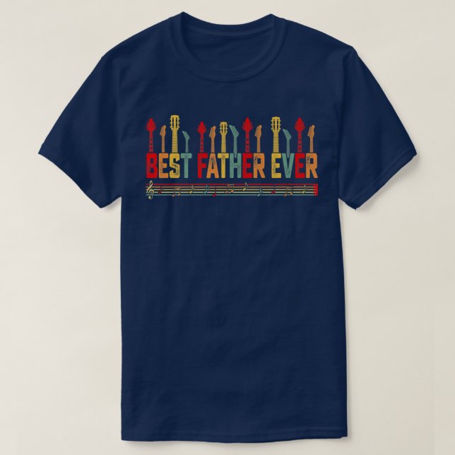 Camiseta Padre Guitariano Mejor Padre Hasta Padres De La Gu (Diseño del anverso)
