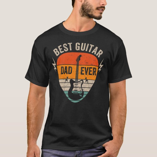 Camiseta Padre Guitariano Mejor Papá Hasta Los Regalos De D (Anverso)