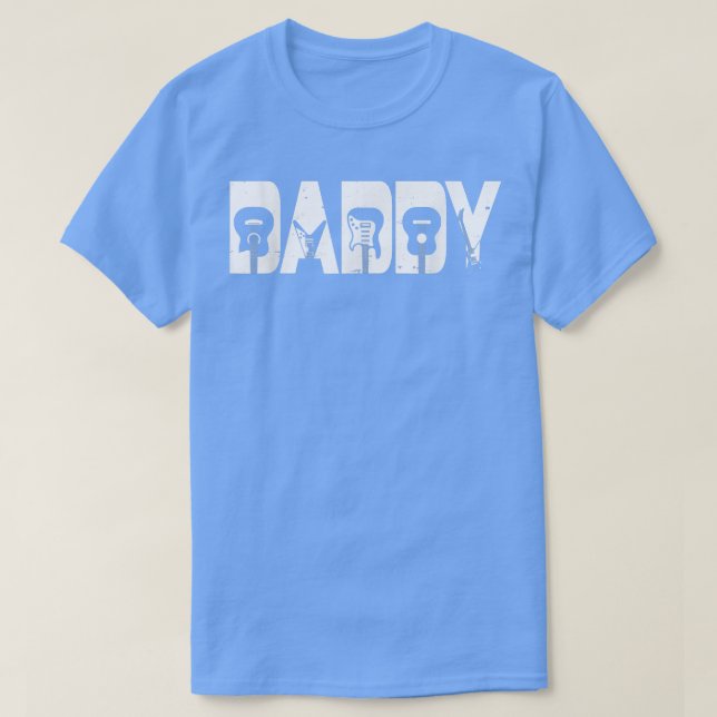 Camiseta Padre Guitariano Retro Papá Guitarra Padres Día Mu (Diseño del anverso)