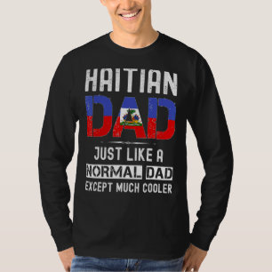 Camiseta Padre Haitiano Día de los Padres Hombres Bandera d