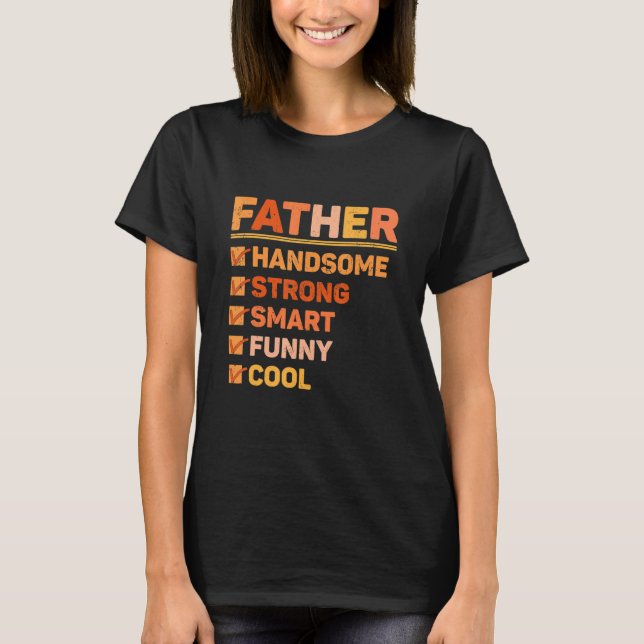 Camiseta Padre Handsome String Smart Guay Día del Padre (Anverso)