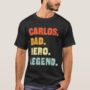 Camiseta Padre Hero Leyenda Nombre Personalizado Padres D