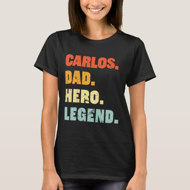 Camiseta Padre Hero Leyenda Nombre Personalizado Padres D (Anverso)