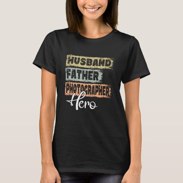 Camiseta Padre héroe de profesión padre Fotografótero (Anverso)