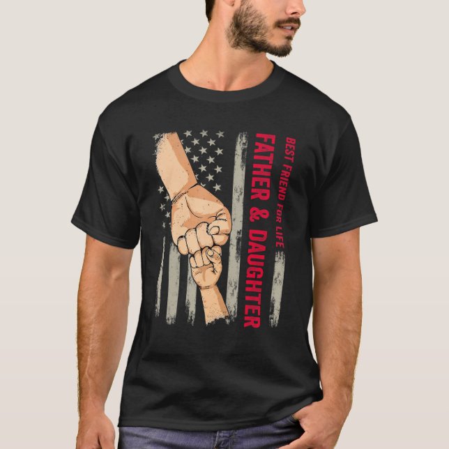 Camiseta Padre Hija Mejor Amigo Por La Vida (Anverso)