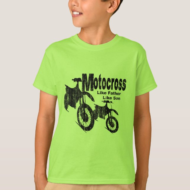Camiseta Padre/Hijo de Motocross (Anverso)