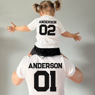 Camiseta Padre Hijo Hija Deportes Nombre del equipo Coincid