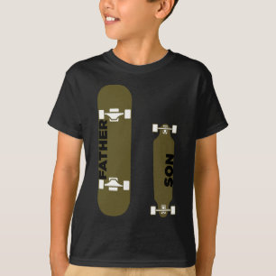 Camiseta Padre Hijo Patinador Patineta Patinar Tabla