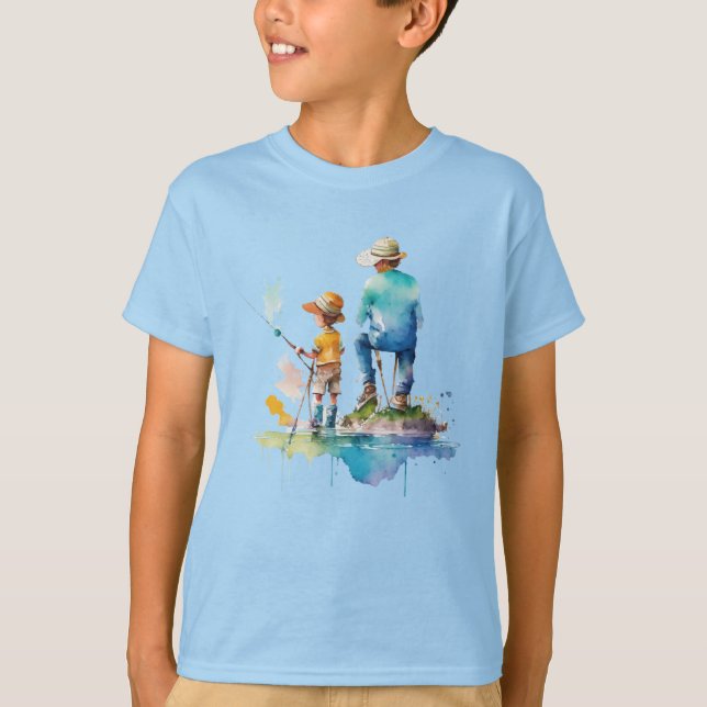 Camiseta Padre hijo Recuerdos de pesca | Ama Papá (Anverso)
