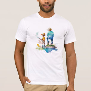 Camiseta Padre hijo Recuerdos de pesca   Ama Papá