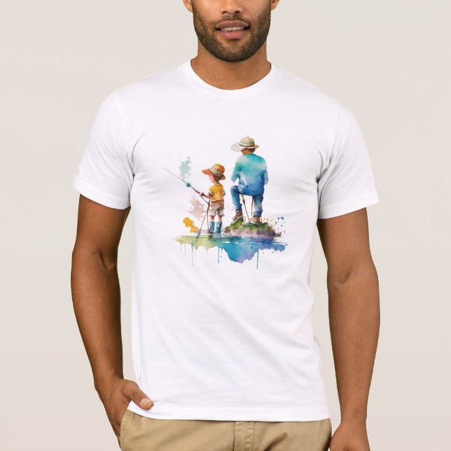 Camiseta Padre hijo Recuerdos de pesca | Ama Papá (Anverso)