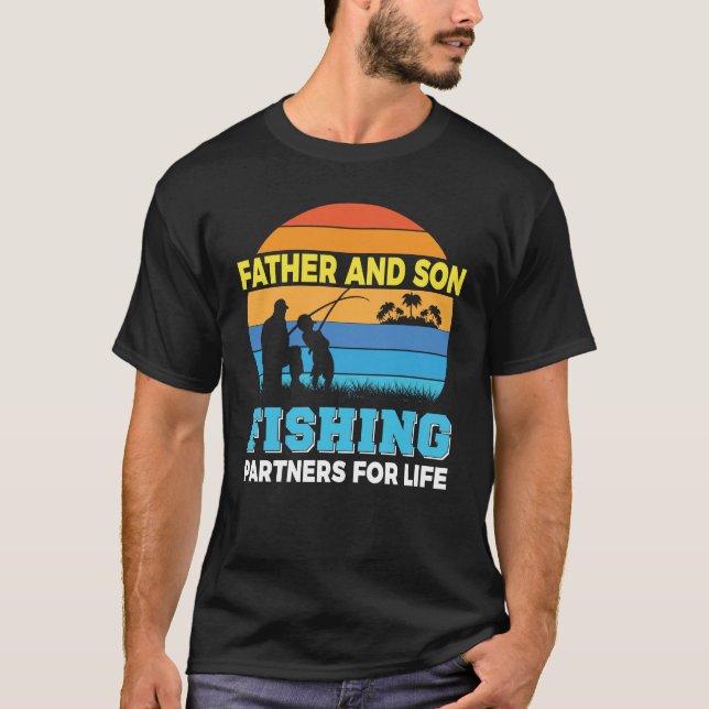 Camiseta Padre Hijo socios pescadores Fisher Papá (Anverso)