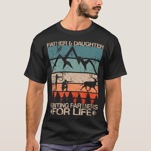 Camiseta Padre Hijos Cazadores Asociados Para La Vida Retro (Anverso)
