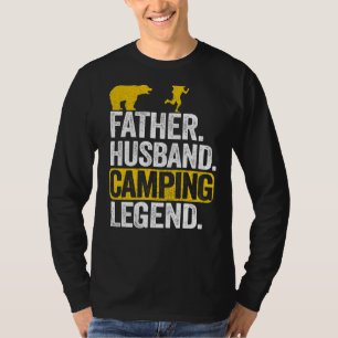 Camiseta Padre Hombres Esposo Camping Leyenda Rv Camper Dad