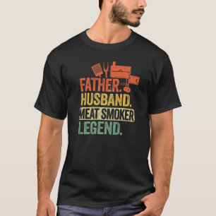Camiseta Padre Hombres Marido Humo Leyenda Fumadora Grillin