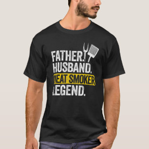 Camiseta Padre Hombres Marido Humo Leyenda Fumadora Grillin