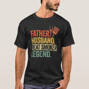 Camiseta Padre Hombres Marido Humo Leyenda Fumadora Grillin