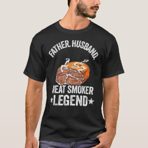 Camiseta Padre Hombres Marido Humo Leyenda Fumadora Grillin