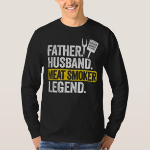 Camiseta Padre Hombres Marido Humo Leyenda Fumadora Grillin