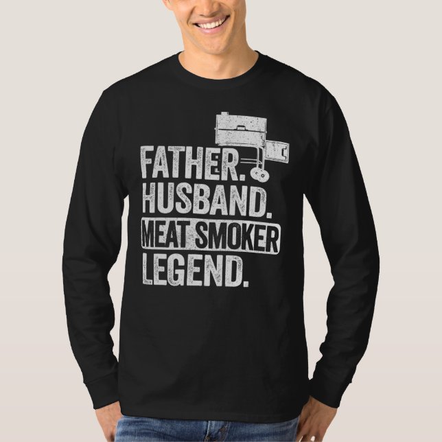 Camiseta Padre Hombres Marido Humo Leyenda Fumadora Grillin (Anverso)