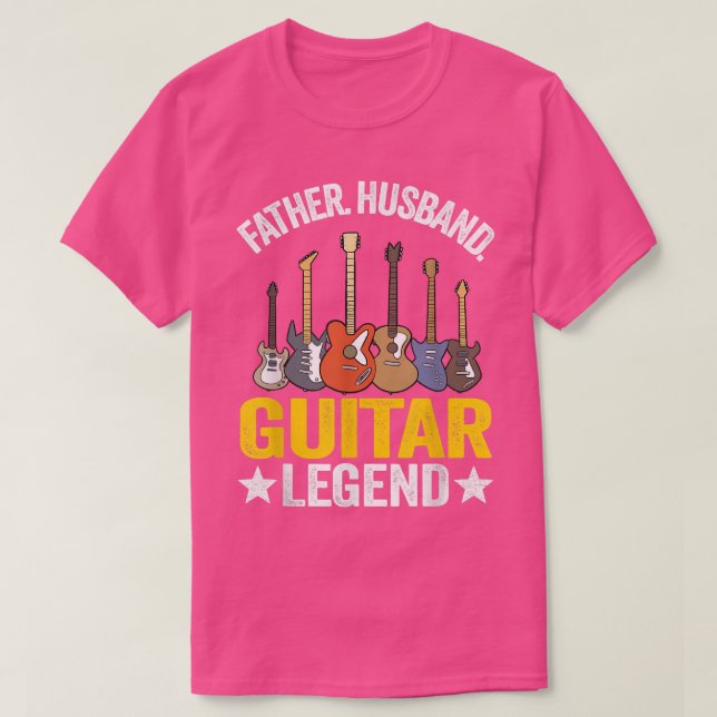 Camiseta Padre Hombres Marido Leyenda de guitarra Guitar Da (Diseño del anverso)