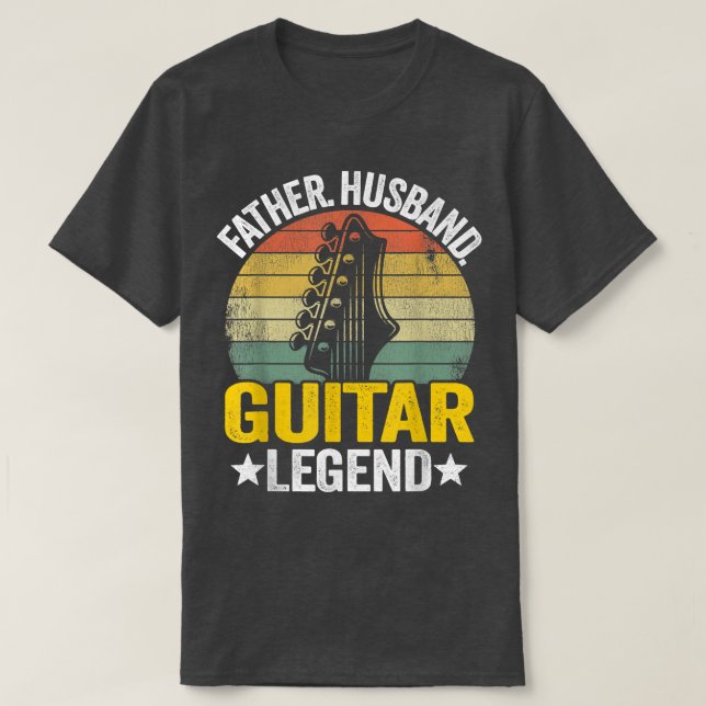 Camiseta Padre Hombres Marido Leyenda de guitarra Guitar Da (Diseño del anverso)