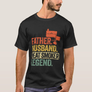 Camiseta Padre Hussein Meat Smoker Legend Grilling Dad