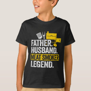 Camiseta Padre Hussein Meat Smoker Legend Grilling Dad