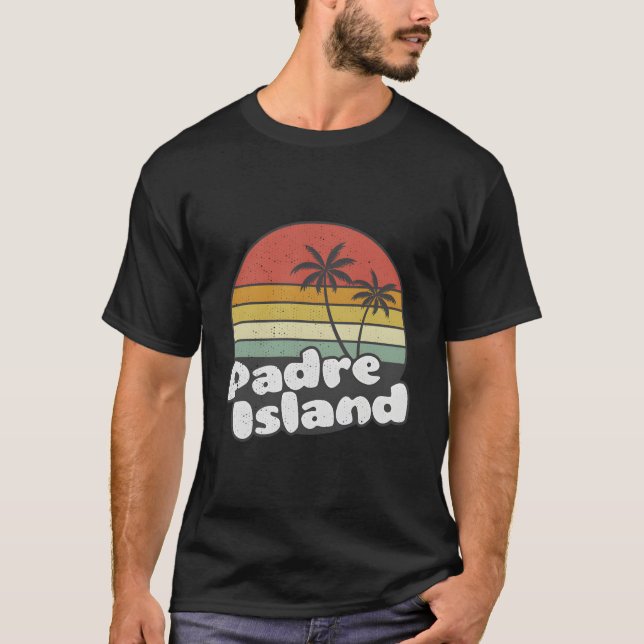 Camiseta Padre Island Ca Estilo Rayado (Anverso)