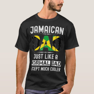 Camiseta Padre Jamaiquino Día Día Hombres Bandera de Jamaic