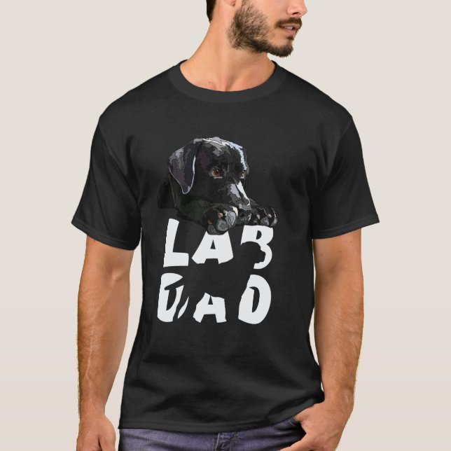 Camiseta Padre Labrador Retriever Perro Negro El Padre Lab (Anverso)