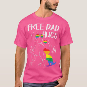 Camiseta Padre Libre abraza Orgullo LGBT Papá Dinosaurio T