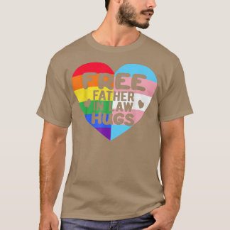 Camiseta Padre Libre En La Ley Abraza Corazón De Bandera Or