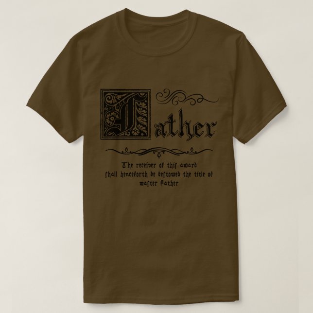 Camiseta Padre Maestro Medieval (Diseño del anverso)