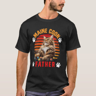 CAMISETA PADRE MAINE COON PADRE MAINE COON PADRE GATO MAINE